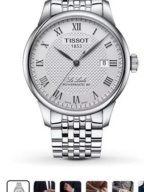 Tissot Silver Stainless Steel Men's Watch with Roman Dial